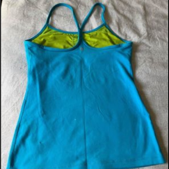 Lululemon power Y tank blue green size 6 - Picture 3 of 5